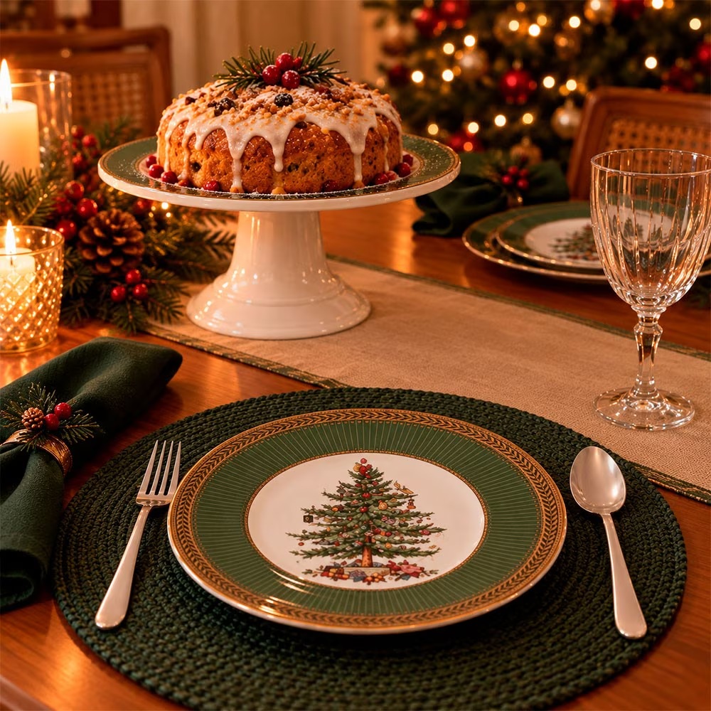 decoracao-da-mesa-de-jantar-fim-de-ano-prato-de-natal