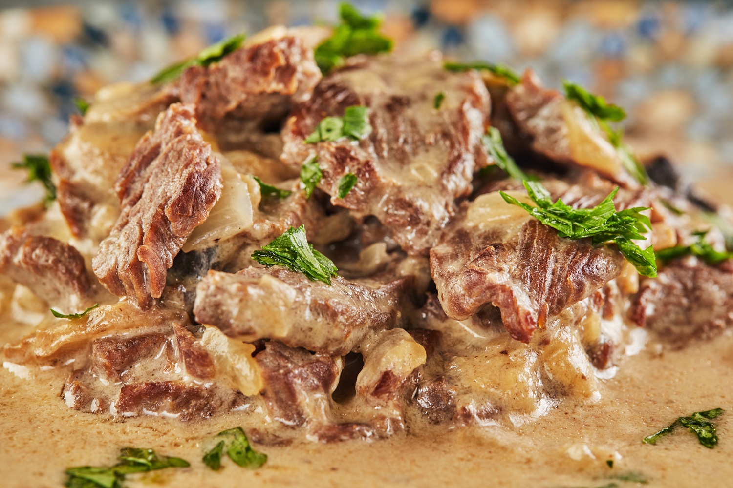 Estrogonofe de carne no micro-ondas
